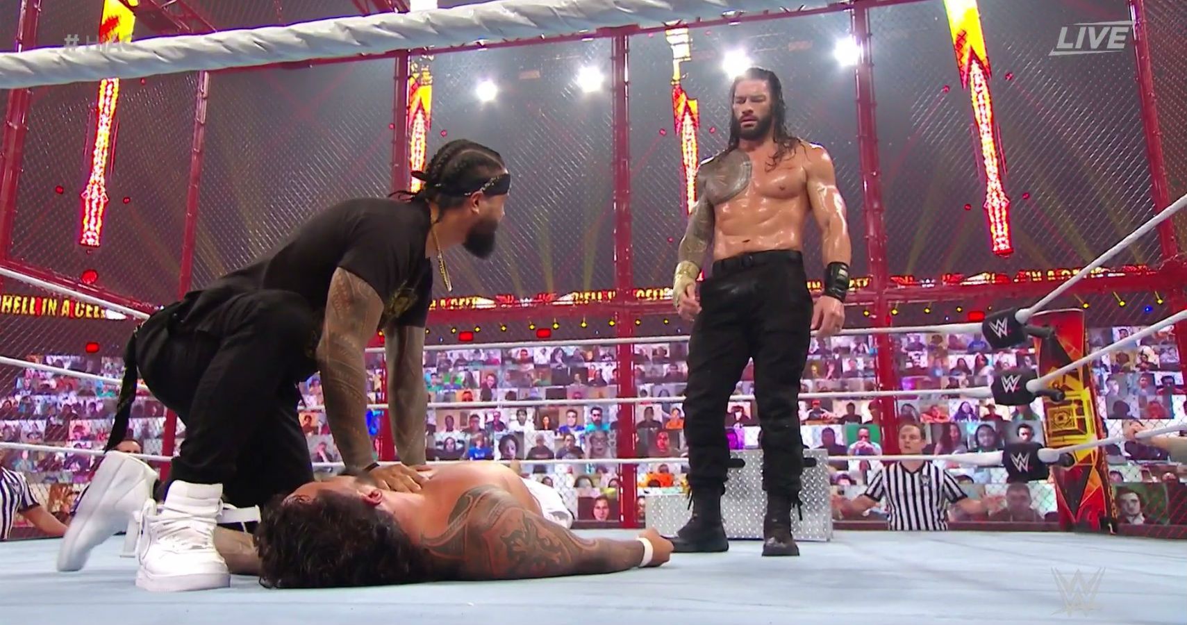 WWE Hell In A Cell 2020 Jey Uso Quits To Save His Brother From Roman